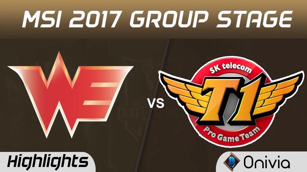 WE vs SKT Highlights MSI 2017 Group Stage Team WE vs SK Telecom T1 by Onivia thumbnail