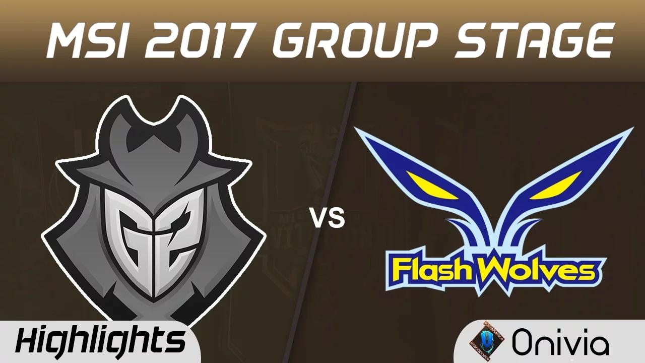 G2 vs FW Highlights MSI 2017 Group G2 Esports vs Flash Wolves by Onivia thumbnail