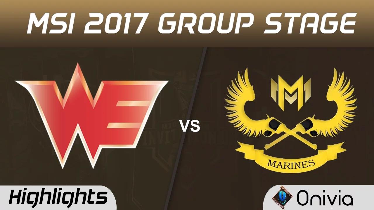 WE vs GAM Highlights MSI 2017 Group Team WE vs Gigabyte Marines by Onivia thumbnail