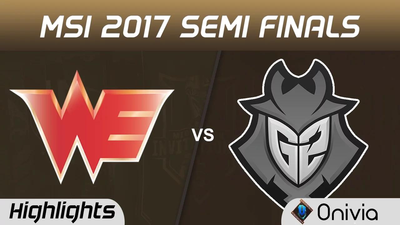 WE vs G2 Highlights Game 1 MSI 2017 Semi Finals Team WE vs G2 Esports by Onivia thumbnail