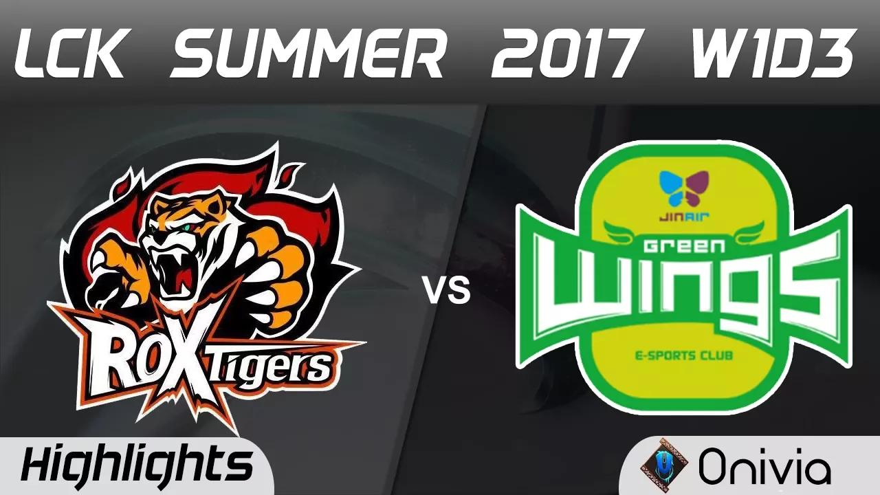 ROX vs JAG Highlights Game 1 LCK SUMMER 2017 ROX Tigers vs Jin Air Green Wings By Onivia thumbnail