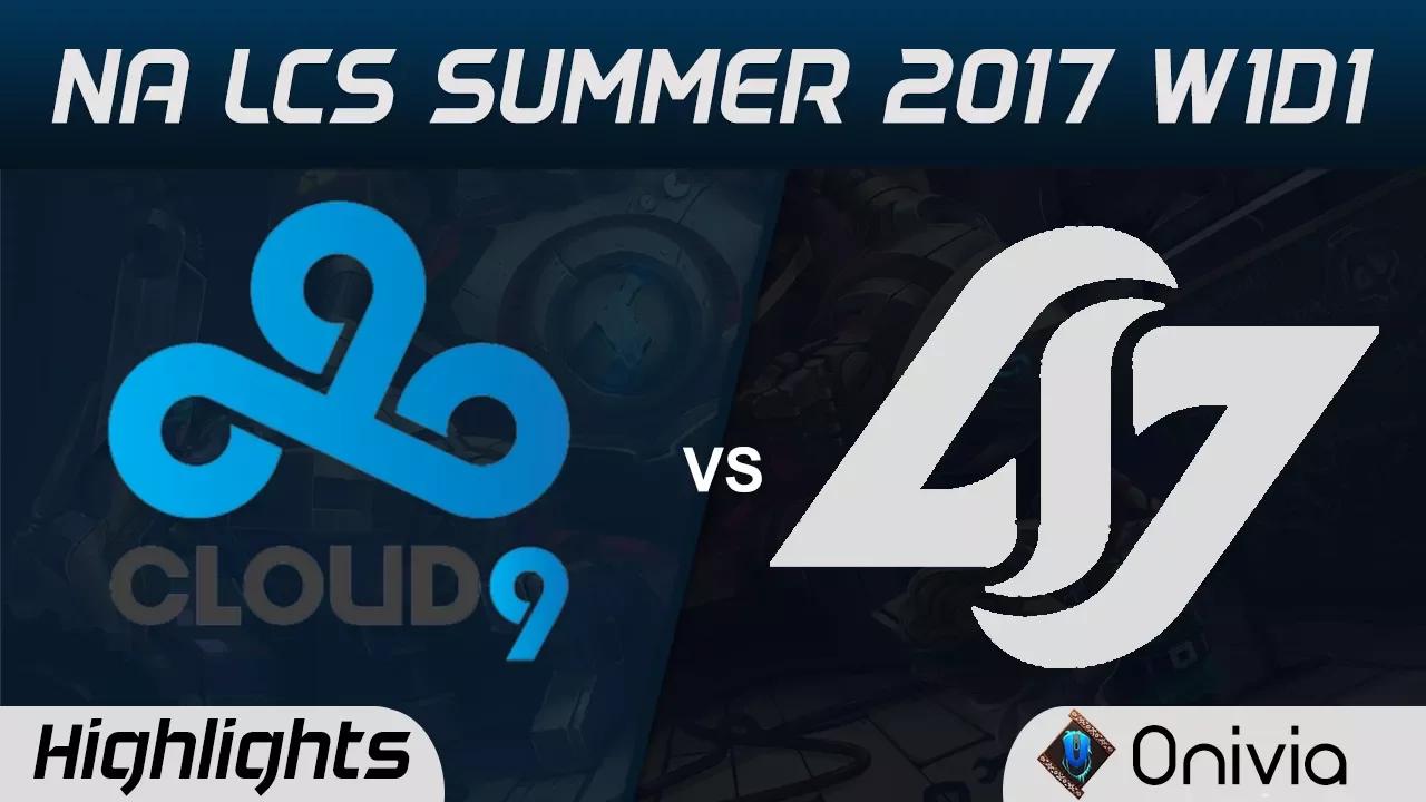 C9 vs CLG Highlights Game 1 NA LCS Summer 2017 Cloud9 vs Counter Logic Gaming by Onivia thumbnail