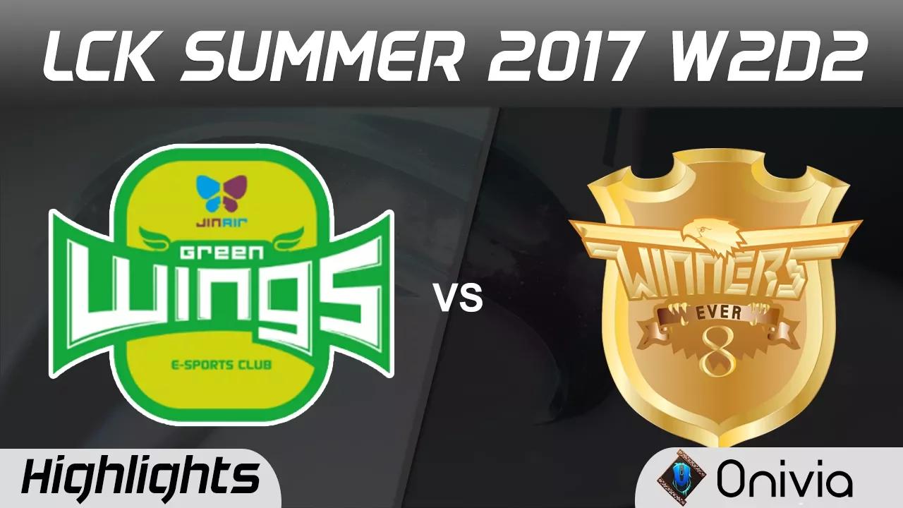 JAG vs E8W Highlights Game 1 LCK SUMMER 2017 Jin Air Green Wings vs Ever8 Winners By Onivia thumbnail