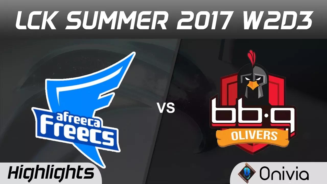 AFS vs BBQ Highlights Game 1 LCK SUMMER 2017 Afreeca Freecs vs BBQ Olivers By Onivia thumbnail