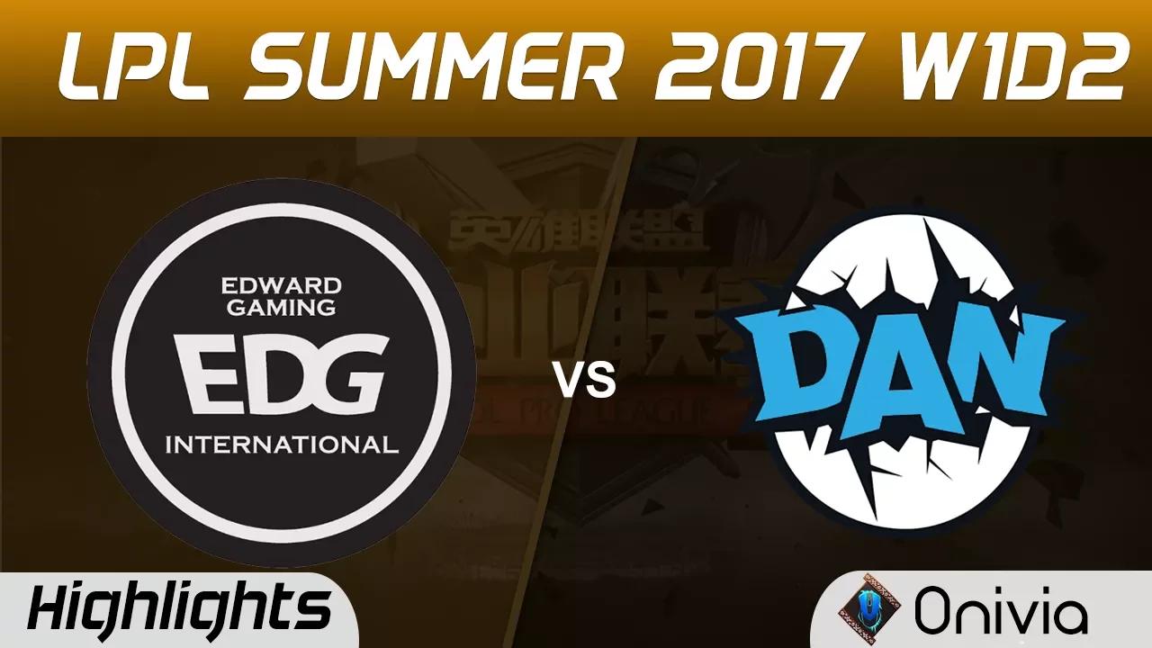 EDG vs DAN Highlights Game 1 LPL SUMMER 2017 Edward Gaming vs DAN Gaming by Onivia thumbnail