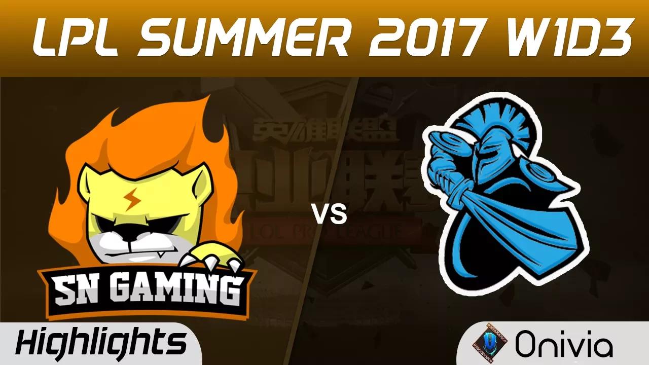 SNG vs NB Highlights Game 1 LPL SUMMER 2017 Suning Gaming vs NewBee by Onivia thumbnail