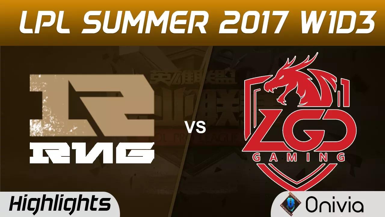 RNG vs LGD Highlights Game 1 LPL SUMMER 2017 Royal Never Give Up vs LGD Gaming by Onivia thumbnail