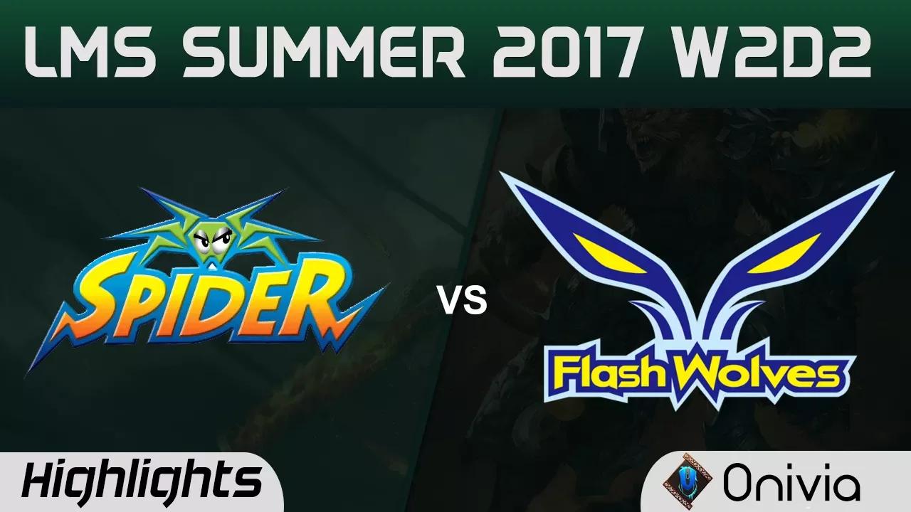 WS vs FW Highlights Game 2 LMS 精華 春季職業聯賽 2017 SUMMER Wayi Spyder vs Flash Wolves by Onivia thumbnail