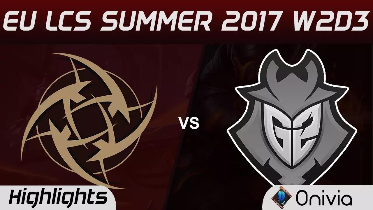 NIP vs G2 Highlights Game 1 EU LCS SUMMER 2017 Ninjas in Pyjamas vs G2 Esports by Onivia thumbnail