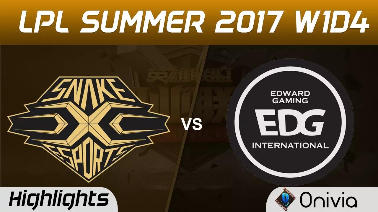 SS vs EDG Highlights Game 1 LPL SUMMER 2017 Snake vs Edward Gaming by Onivia thumbnail