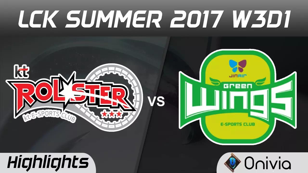 KT vs JAG Highlights Game 2 LCK SUMMER 2017 KT Rolster vs Jin Air Green Wings By Onivia thumbnail