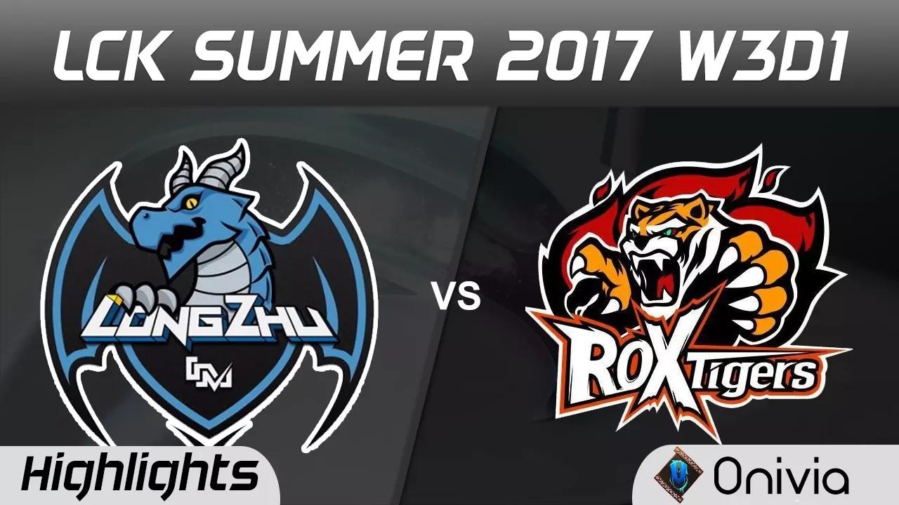 LZ vs ROX Highlights Game 1 LCK SUMMER 2017 Longzhu vs ROX Tigers By Onivia thumbnail