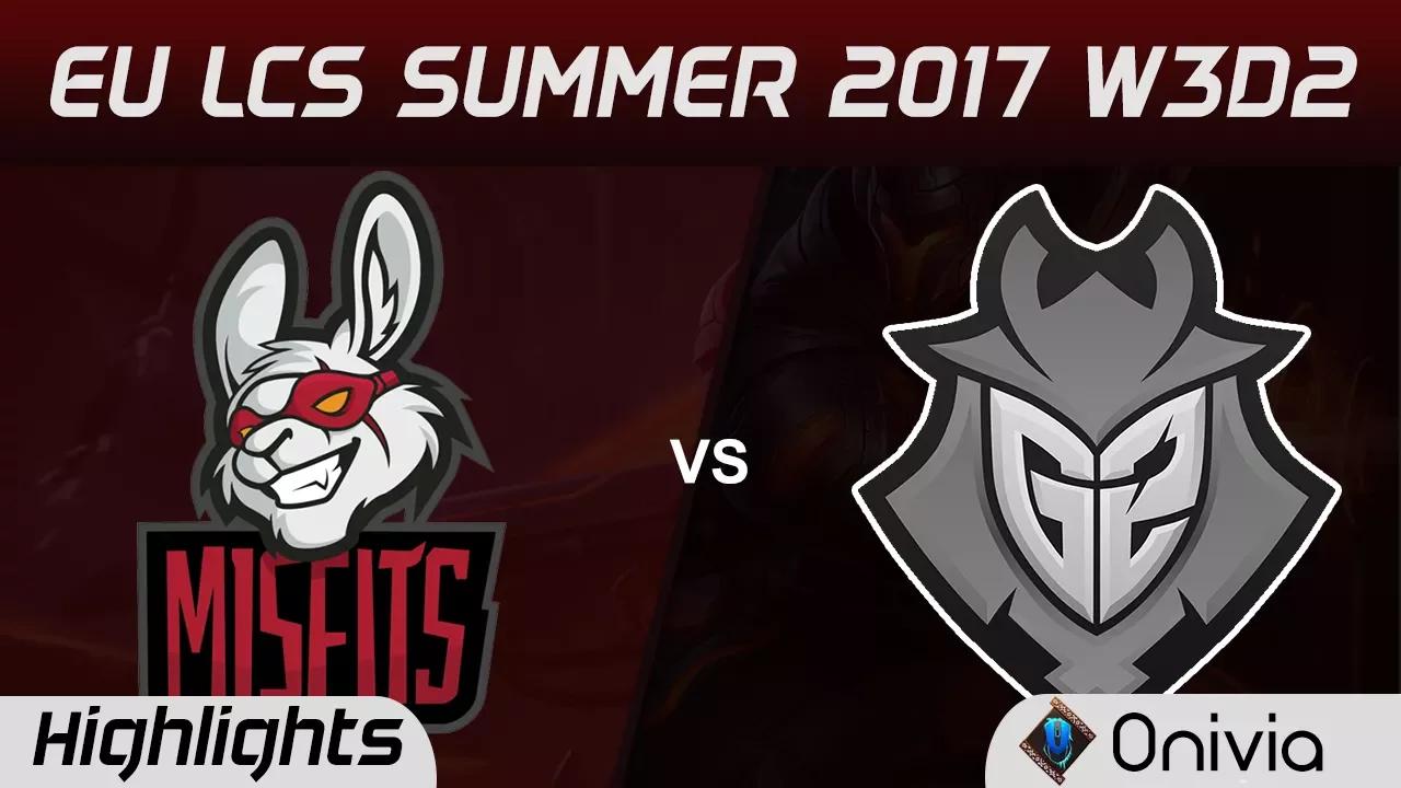 MSF vs G2 Highlights Game 1 EU LCS SUMMER 2017 Misfits vs G2 Esports by Onivia thumbnail