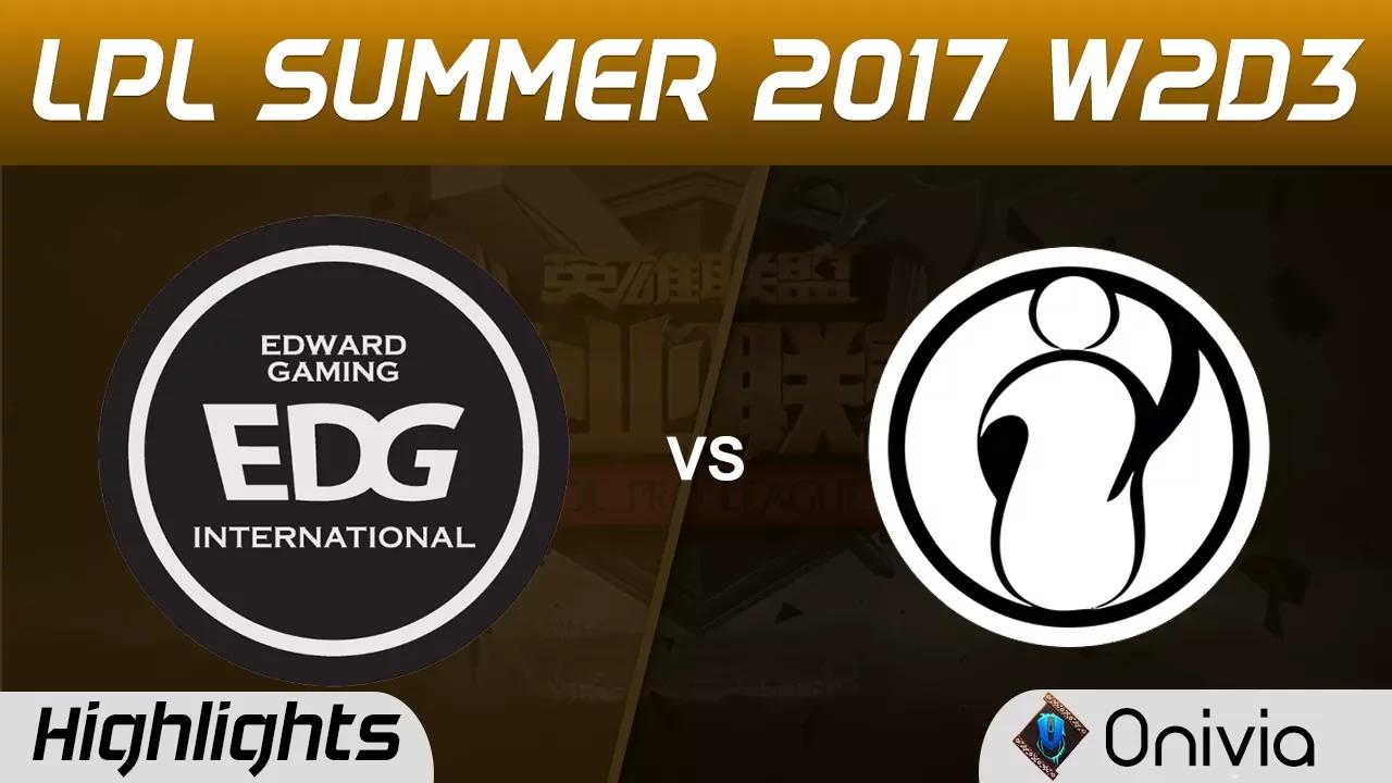 EDG vs IG Highlights Game 1 LPL SUMMER 2017 Edward Gaming vs Invictus Gaming by Onivia thumbnail