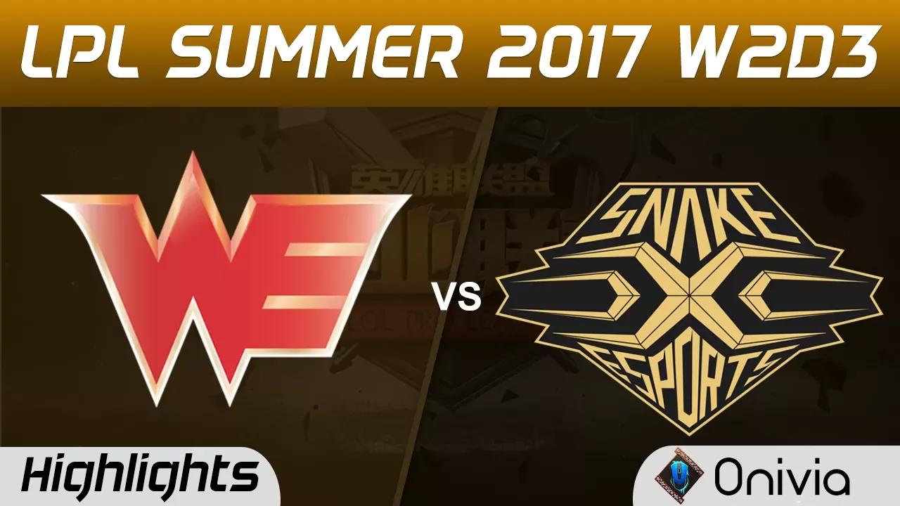 WE vs SS Highlights Game 1 LPL SUMMER 2017 Team WE vs Snake by Onivia thumbnail