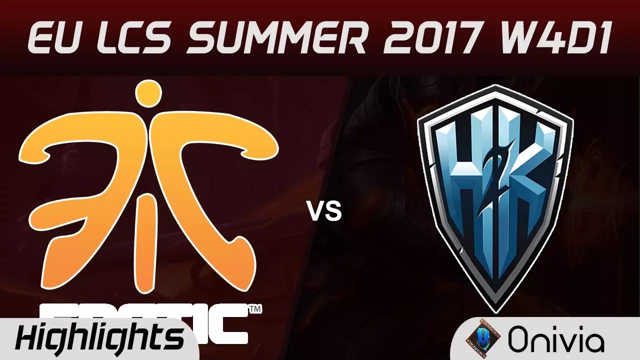 FNC vs H2K Highlights Game 1 EU LCS SUMMER 2017 Fnatic vs H2K Gaming by Onivia thumbnail