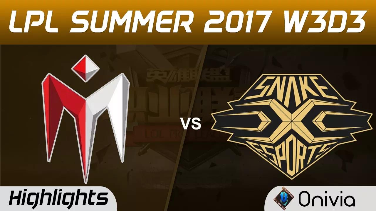 IM vs SS Highlights Game 1 LPL SUMMER 2017 I May vs Snake by Onivia thumbnail