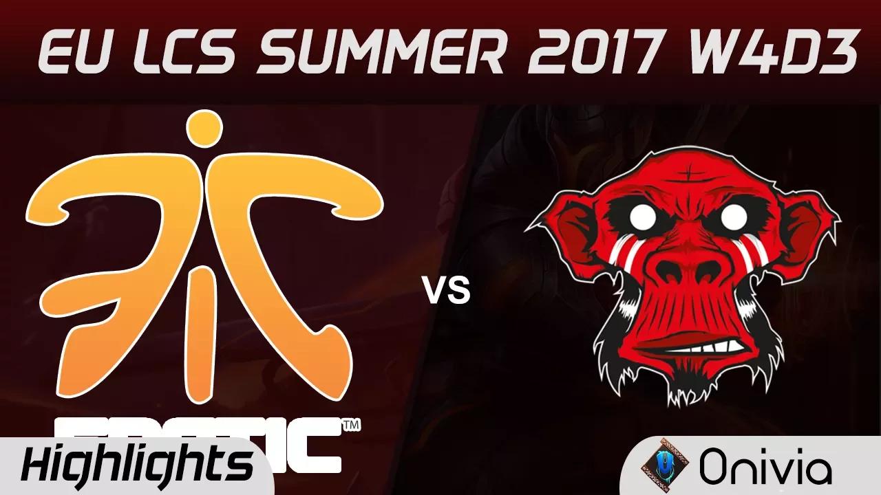 FNC vs MM Highlights Game 2 EU LCS SUMMER 2017 Fnatic vs Misterious Monkeys by Onivia thumbnail