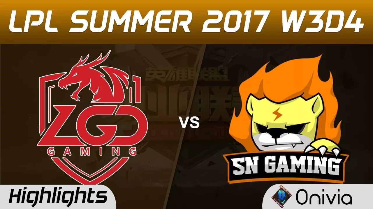 LGD vs SNG Highlights Game 1 LPL SUMMER 2017 LGD Gaming vs Suning Gaming by Onivia thumbnail