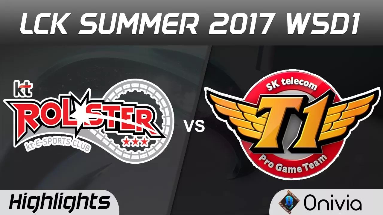 KT vs SKT Highlights Game 1 LCK SUMMER 2017 KT Rolster vs SK Telecom By Onivia thumbnail