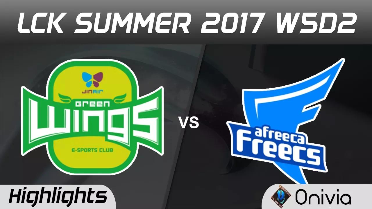 JAG vs AFS Highlights Game 1 LCK SUMMER 2017 Jin Air Green Wings vs Afreeca Freecs By Onivia thumbnail