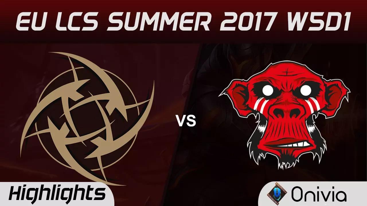 NIP vs MM Highlights Game 1 EU LCS SUMMER 2017 Ninjas in Pyjamas vs Mysterious Monkeys by Onivia thumbnail