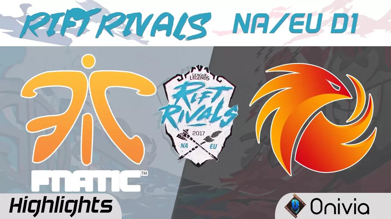 FNC vs P1 Highlights Rift Rivals EU & NA 2017 Fnatic vs Phoenix1 by Onivia thumbnail