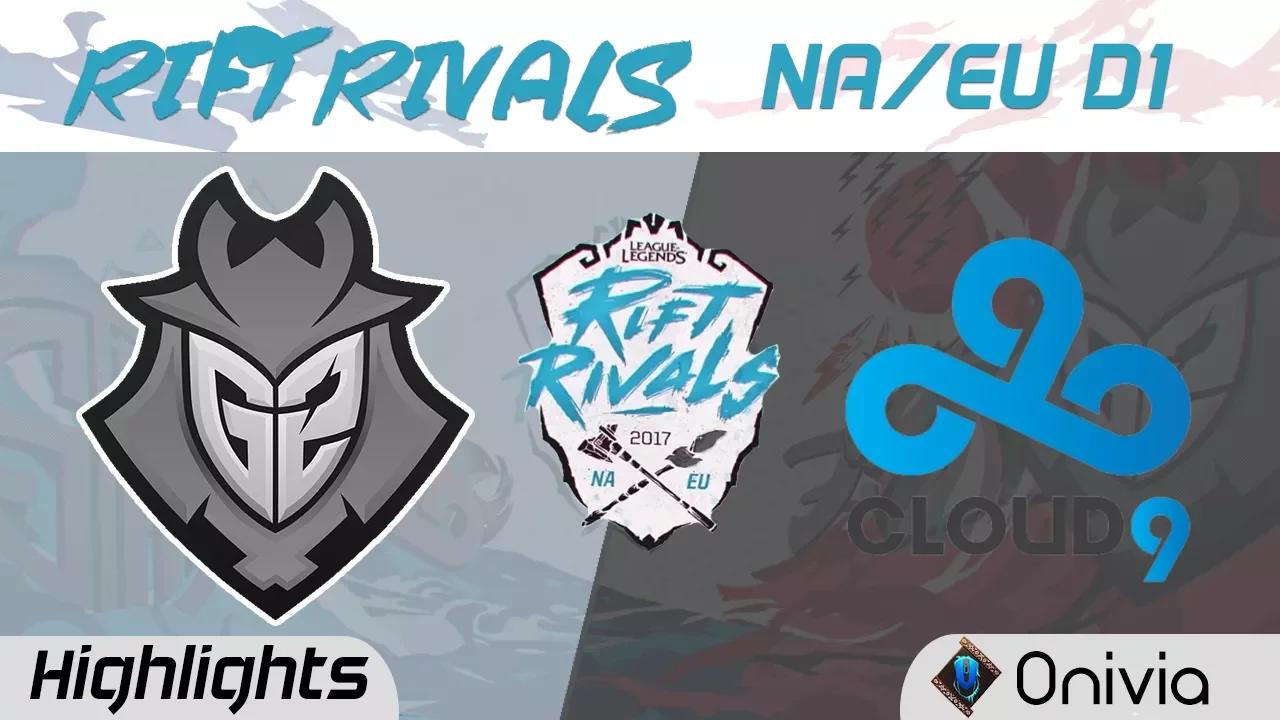 G2 vs C9 Highlights Rift Rivals EU & NA 2017 G2 Esports vs Cloud9 by Onivia thumbnail