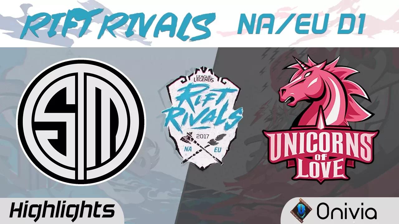 TSM vs UOL Highlights Rift Rivals EU & NA 2017 Team Solo Mid vs Unicorns of Love by Onivia thumbnail