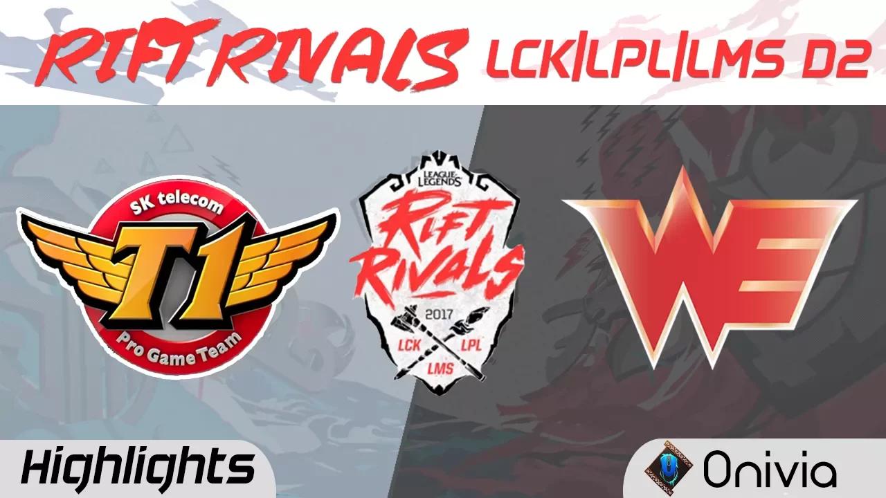 SKT vs WE Highlights Rift Rivals LCK LPL LMS 2017 SK Telecom vs Team WE Up by Onivia thumbnail