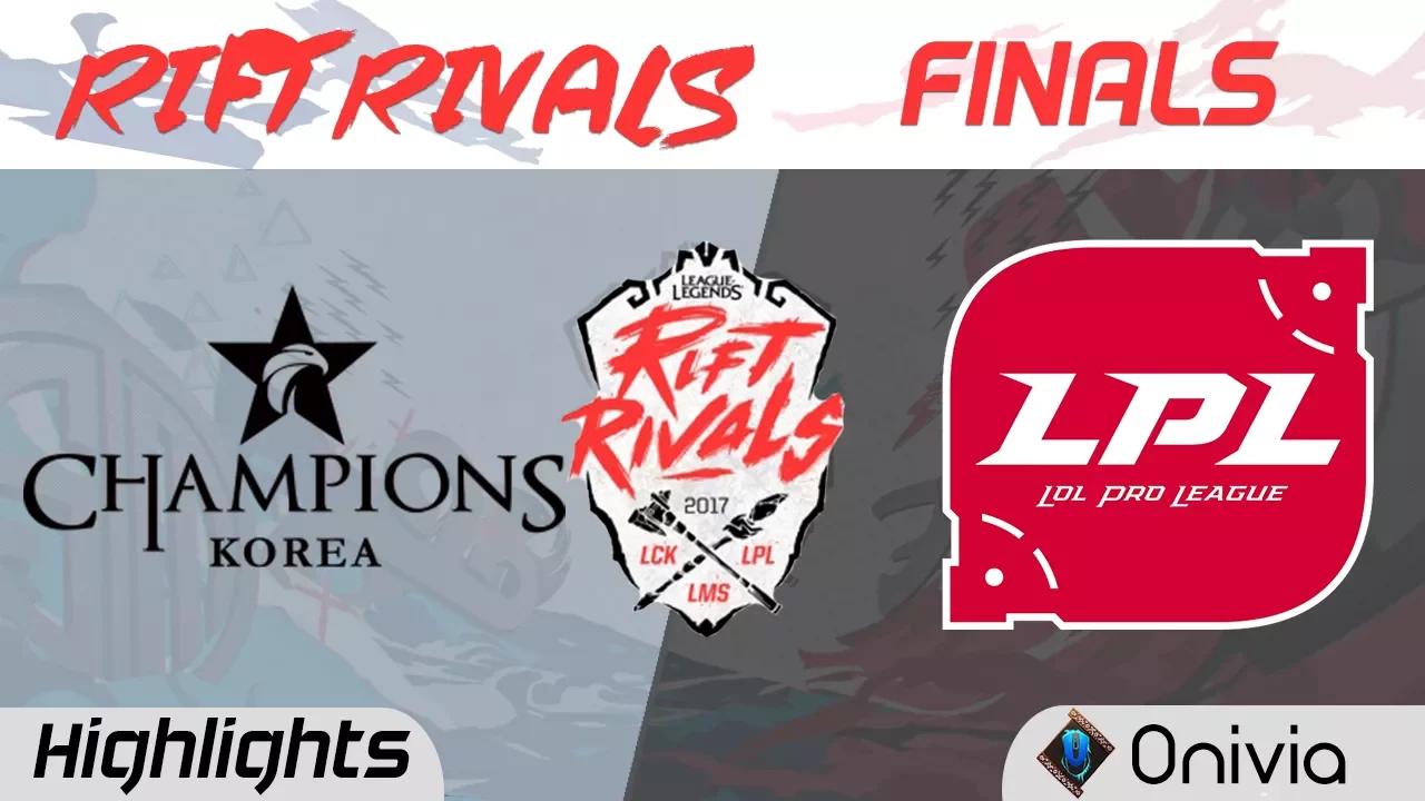 LCK vs LPL Highlights Game 3 Rift Rivals LCK LPL LMS 2017 Finals KT vs OMG by Onivia thumbnail