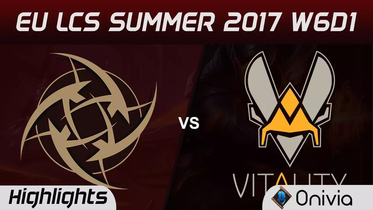 NIP vs VIT Highlights Game 1 EU LCS SUMMER 2017 Ninjas in Pyjamas vs Vitality by Onivia thumbnail