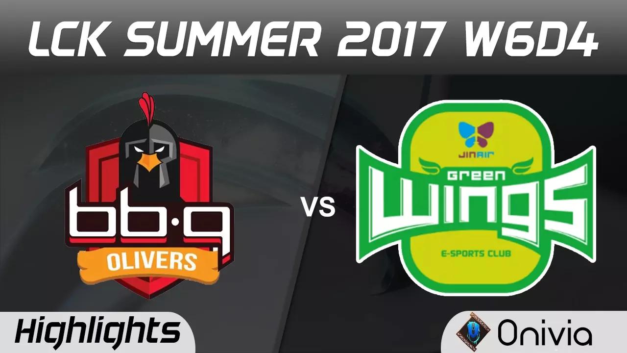 BBQ vs JAG Highlights Game 1 LCK SUMMER 2017 BBQ Olivers vs Jin Air Green Wings by Onivia thumbnail