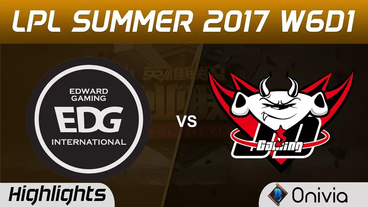 EDG vs JDG Highlights Game 1 LPL SUMMER 2017 Edward Gaming vs JD Gaming by Onivia thumbnail