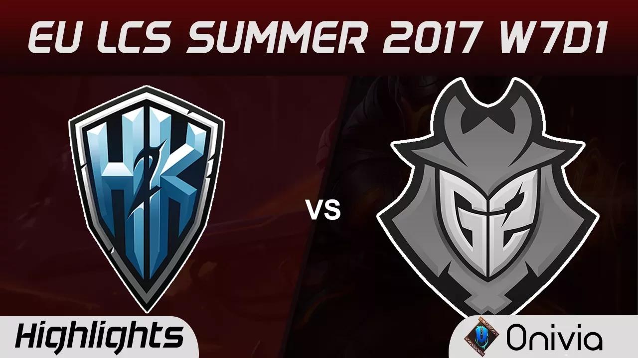 H2K vs G2 Highlights Game 1 EU LCS SUMMER 2017 H2K Gaming vs G2 Esports by Onivia thumbnail