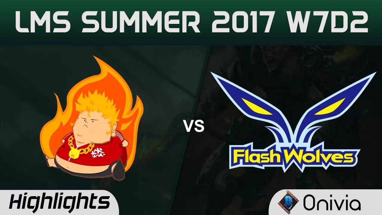 FB vs FW Highlights Game 1 LMS 精華 夏季職業聯賽 2017 Fireball vs Flash Wolves by Onivia thumbnail