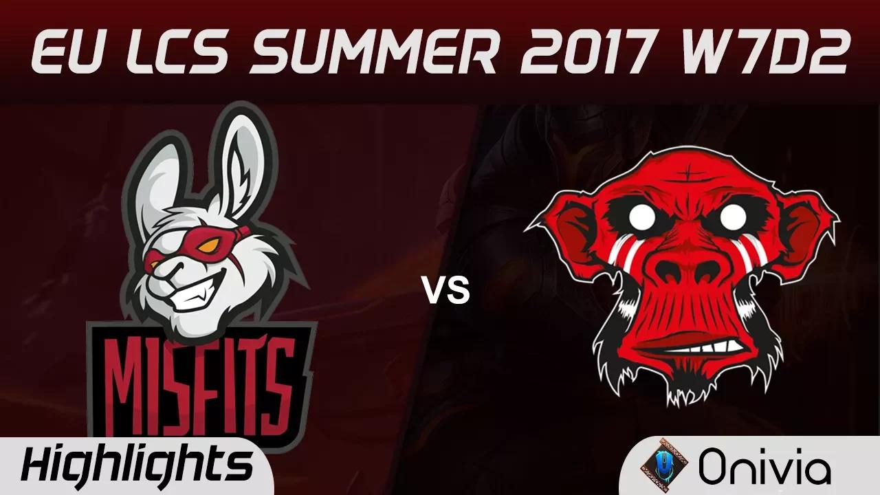 MSF vs MM Highlights Game 1 EU LCS SUMMER 2017 Misfits vs Mysterious Monkeys by Onivia thumbnail