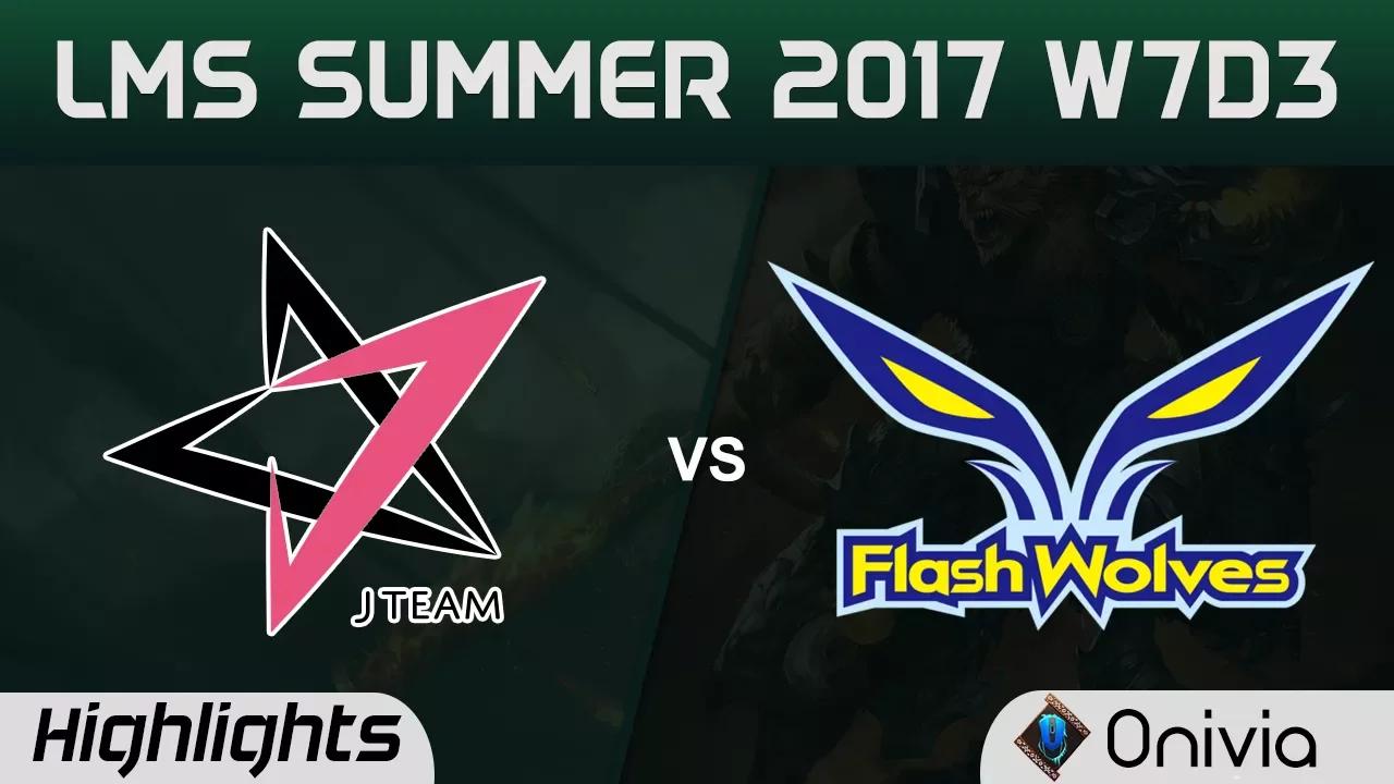 JT vs FW Highlights Game 1 LMS 精華 夏季職業聯賽 2017 J Team vs Flash Wolves by Onivia thumbnail