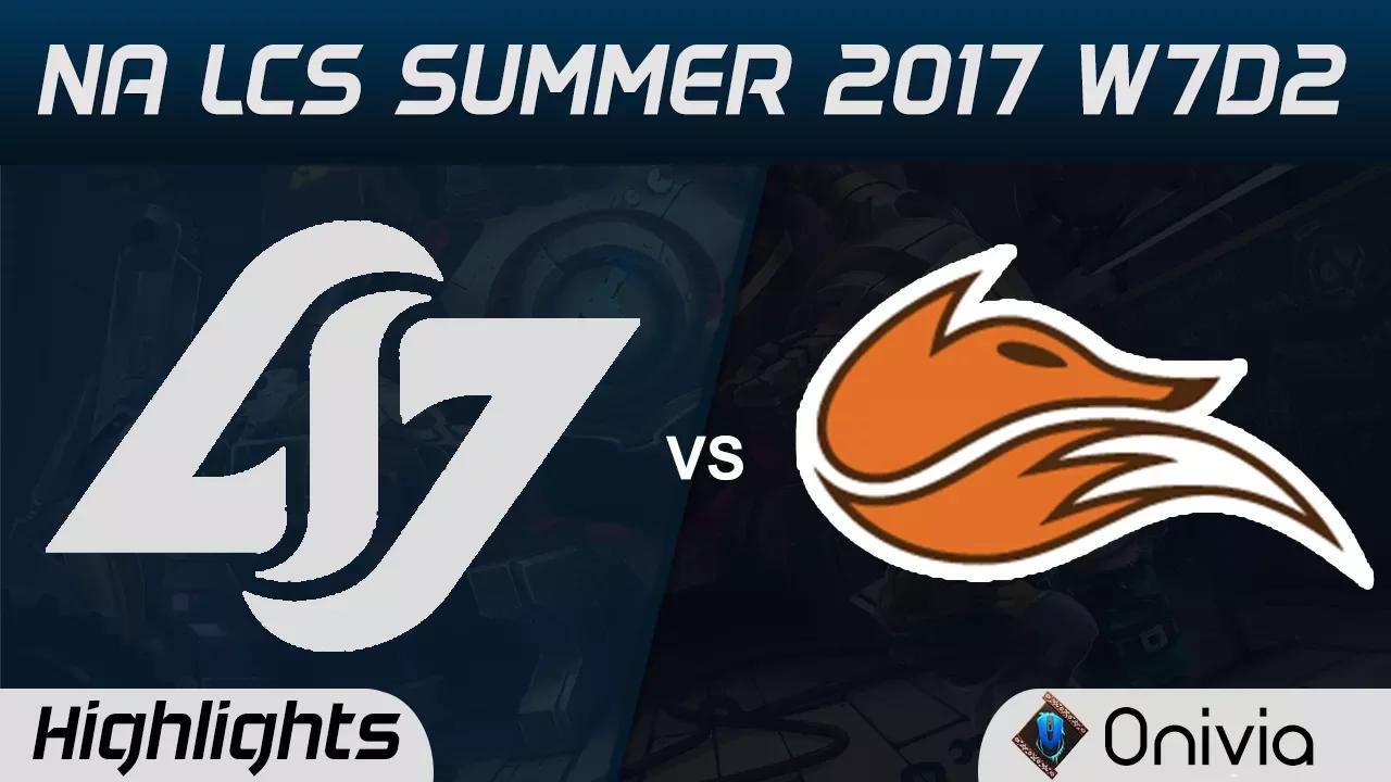 CLG vs FOX Highlights Game 1 NA LCS Summer 2017 Counter Logic Gamning vs Echo Fox by Onivia thumbnail