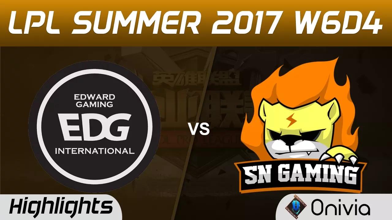 EDG vs SNG Highlights Game 1 LPL SUMMER 2017 Edward Gaming vs Suning Gaming by Onivia thumbnail