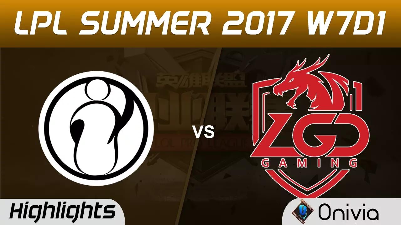 IG vs LGD Highlights Game 1 LPL SUMMER 2017 Invictus Gaming vs LGD Gaming by Onivia thumbnail