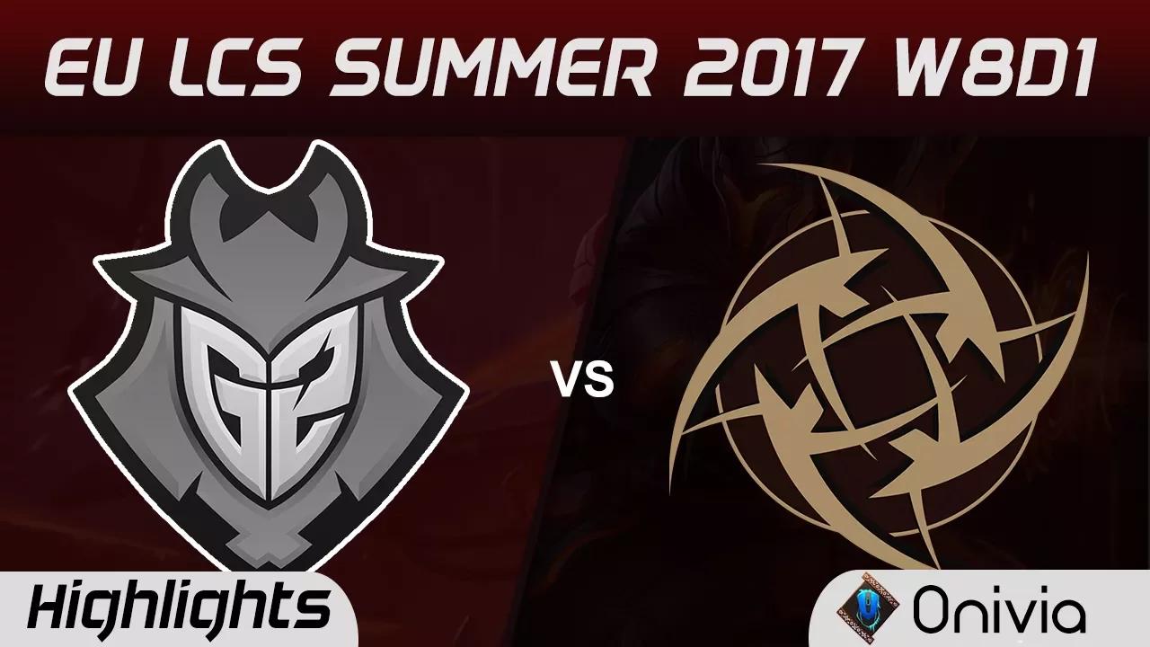 G2 vs NIP Highlights Game 1 EU LCS SUMMER 2017 G2 Esports vs Ninjas in Pyjamas by Onivia thumbnail