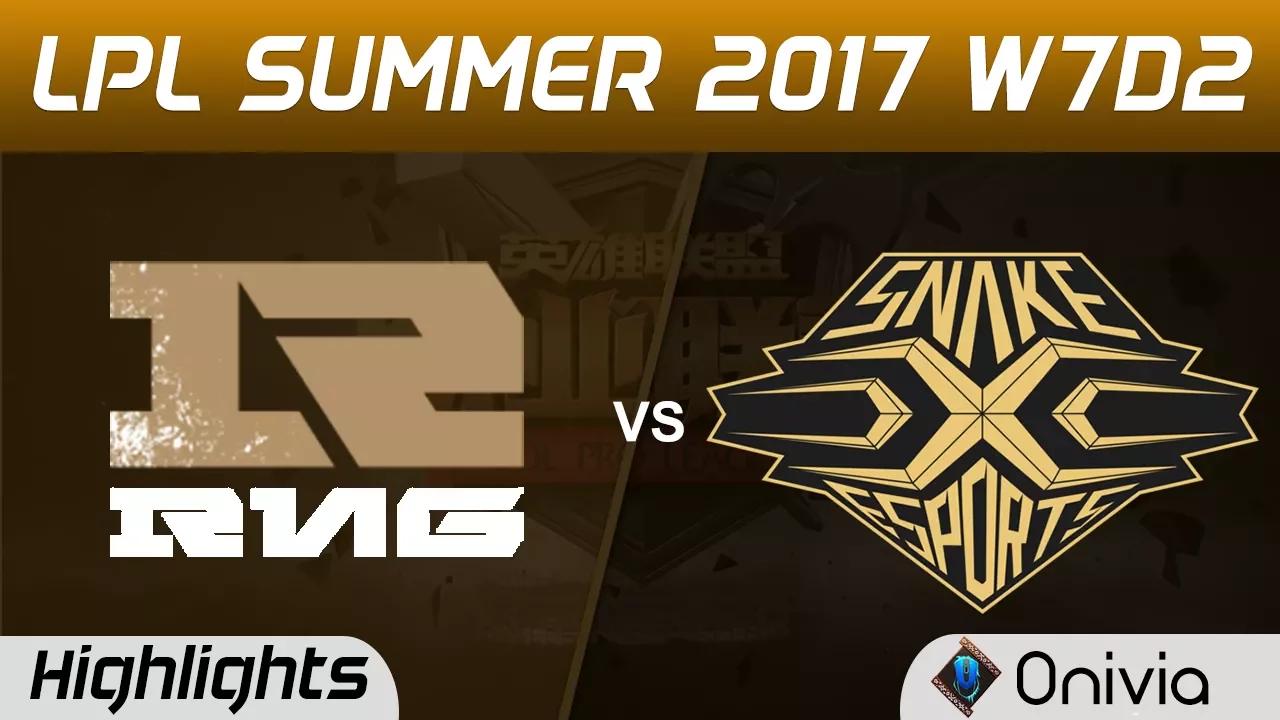 RNG vs SS Highlights Game 1 LPL SUMMER 2017 Royal Never Give Up vs Snake by Onivia thumbnail