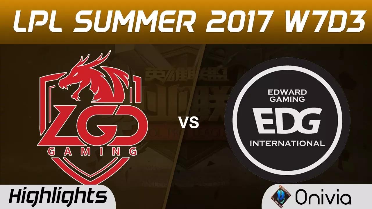 LGD vs EDG Highlights Game 1 LPL SUMMER 2017 LGD Gaming vs Edward Gaming by Onivia thumbnail