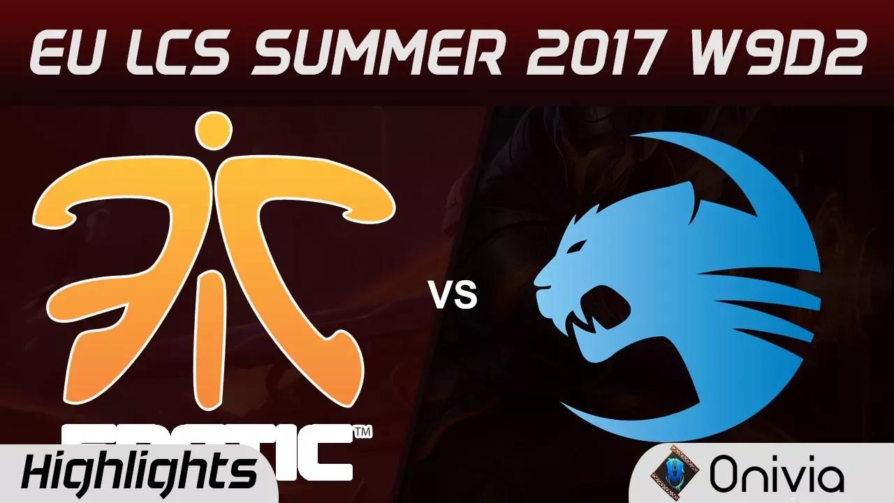 FNC vs ROC Highlights Game 1 EU LCS SUMMER 2017 Fnatic vs Roccat by Onivia thumbnail