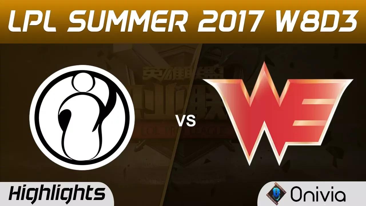 IG vs WE Highlights Game 1 LPL SUMMER 2017 Invictus Gaming vs Team WE by Onivia thumbnail