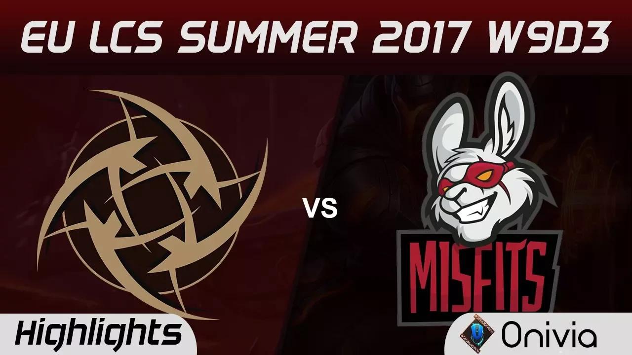 NIP vs MSF Highlights Game 1 EU LCS SUMMER 2017 Ninjas in Pyjamas vs Misfits by Onivia thumbnail