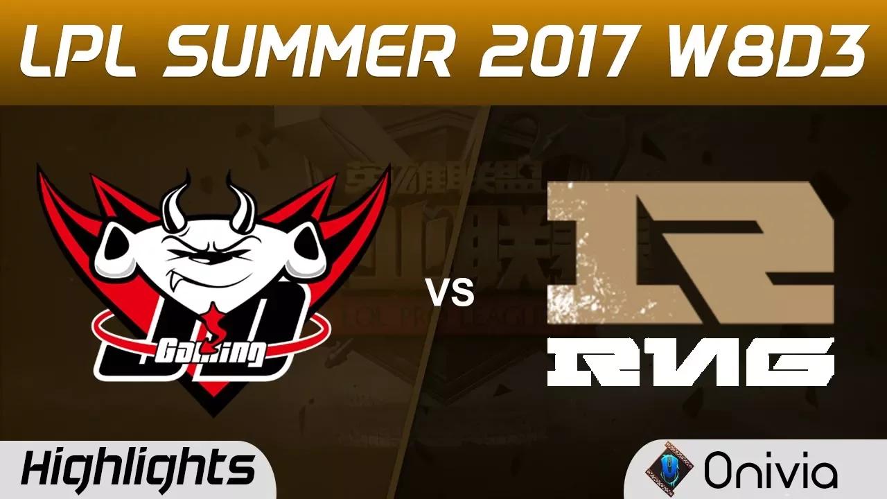 JDG vs RNG Highlights Game 1 LPL SUMMER 2017 JD Gaming vs Royal Never Give Up by Onivia thumbnail