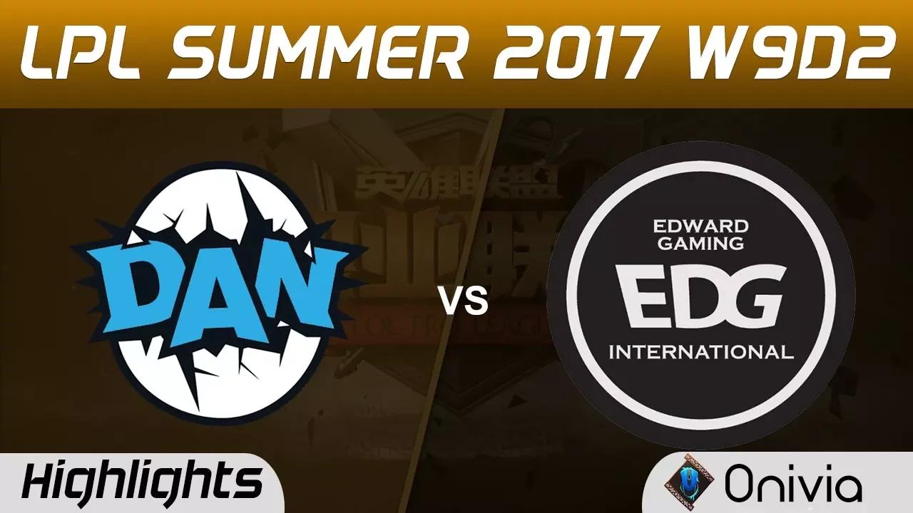 DAN vs EDG Highlights Game 1 LPL SUMMER 2017 DAN Gaming vs Edward Gaming by Onivia thumbnail