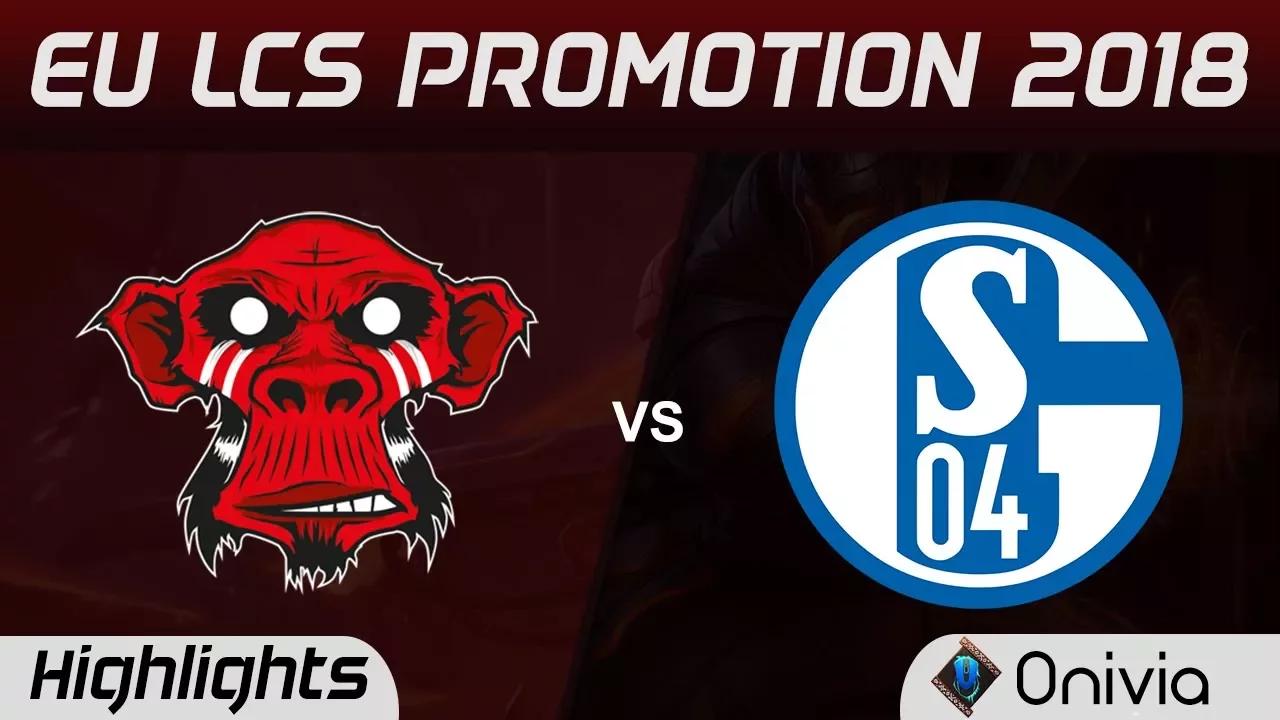 MM vs S04 Highlights Game 2 EU LCS SPRING PROMOTION 2018 Mysterious Monkeys vs Schalke 04 by Onivia thumbnail